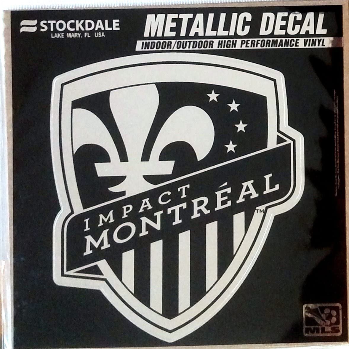 Montreal Impact 6 Inch Decal Sticker, Metallic Chrome Shimmer Design, Vinyl Die Cut, Auto Home by Fielders Choice