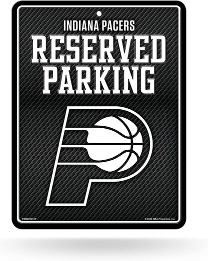 Indiana Pacers Metal Parking Novelty Wall Sign 8.5 x 11 Inch Carbon Fiber Design by Fielders Choice