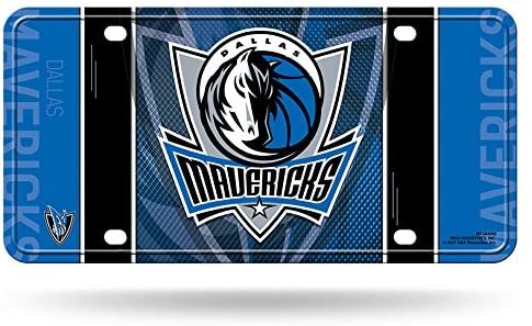 Dallas Mavericks Metal Auto Tag License Plate, Jersey Design, 6x12 Inch by Fielders Choice
