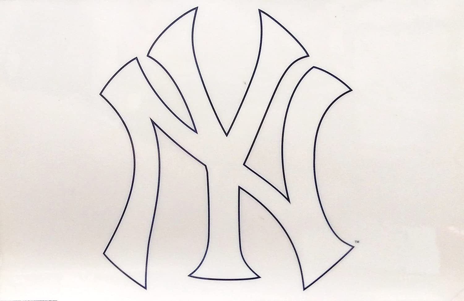 New York Yankees 18 Inch Jumbo Static Cling Decal Auto Home Window Baseball by Fielders Choice
