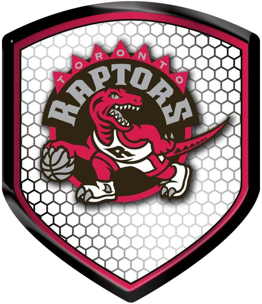 Toronto Raptors High Intensity Reflector, Shield Shape, Raised Decal Sticker, 2.5x3.5 Inch, Home or Auto, Full Adhesive Backing by Fielders Choice