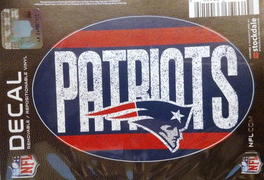 New England Patriots 5"x7" VINTAGE Repositionable Vinyl Decal Auto Home Football by Fielders Choice