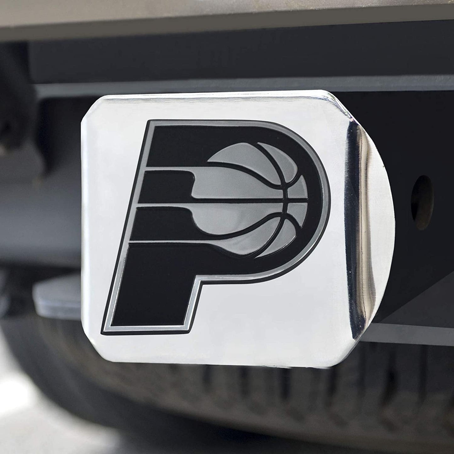 Indiana Pacers Hitch Cover Solid Metal with Raised Chrome Metal Emblem 2" Square Type III by Fielders Choice