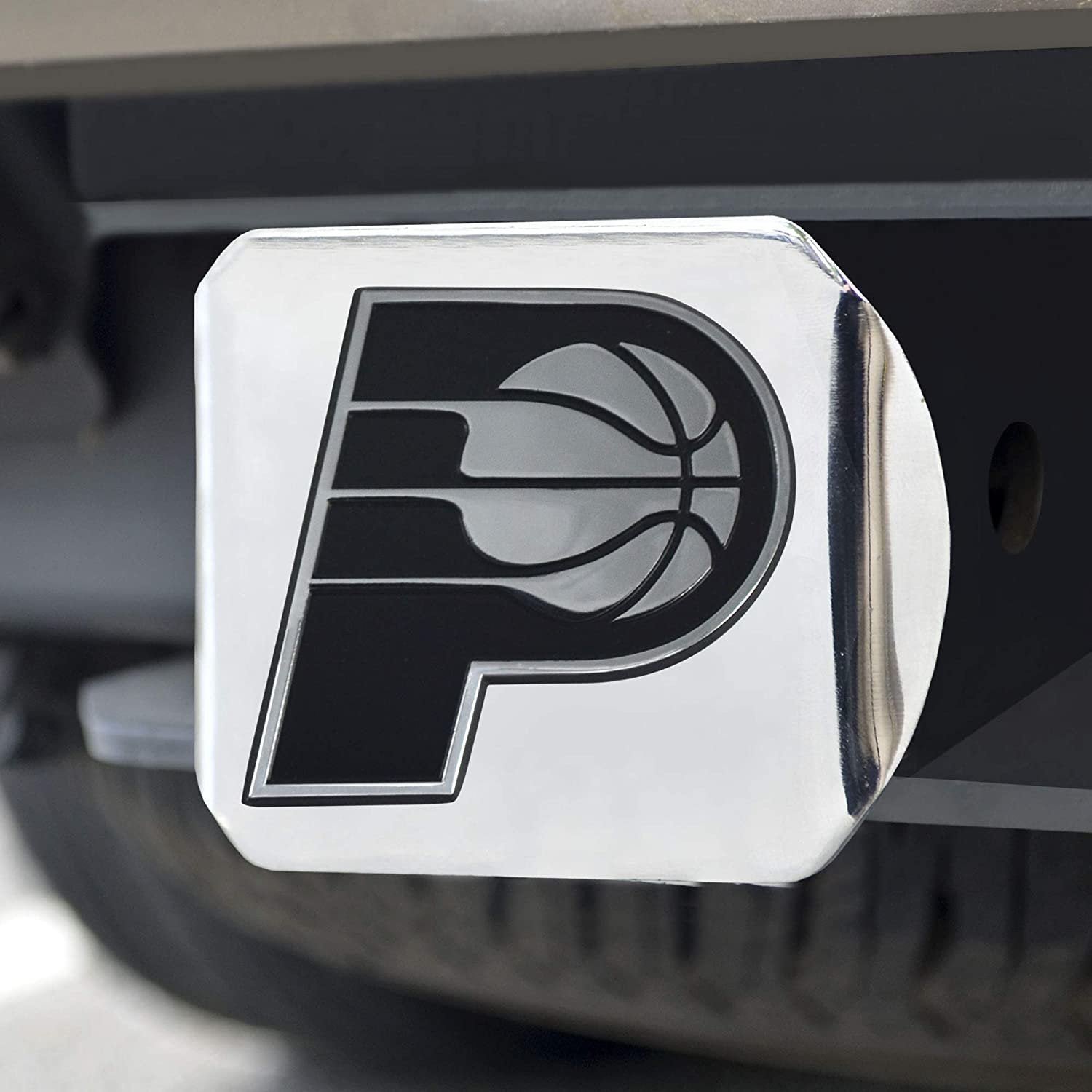 Indiana Pacers Hitch Cover Solid Metal with Raised Chrome Metal Emblem 2" Square Type III by Fielders Choice
