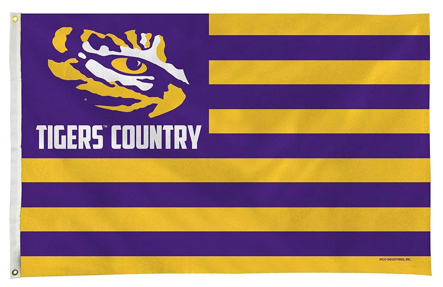 Louisiana State University LSU Flag Banner 3x5 Country Design Premium with Metal Grommets Outdoor House University of by Fielders Choice