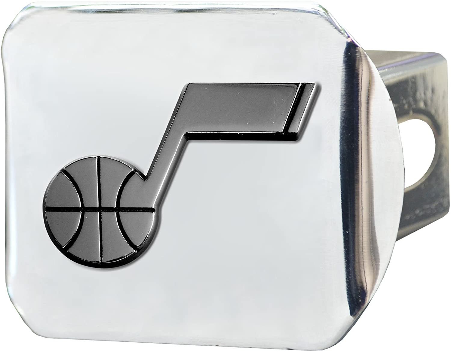 Utah Jazz Hitch Cover Solid Metal with Raised Chrome Metal Emblem 2" Square Type III by Fielders Choice