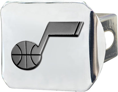 Utah Jazz Hitch Cover Solid Metal with Raised Chrome Metal Emblem 2" Square Type III by Fielders Choice