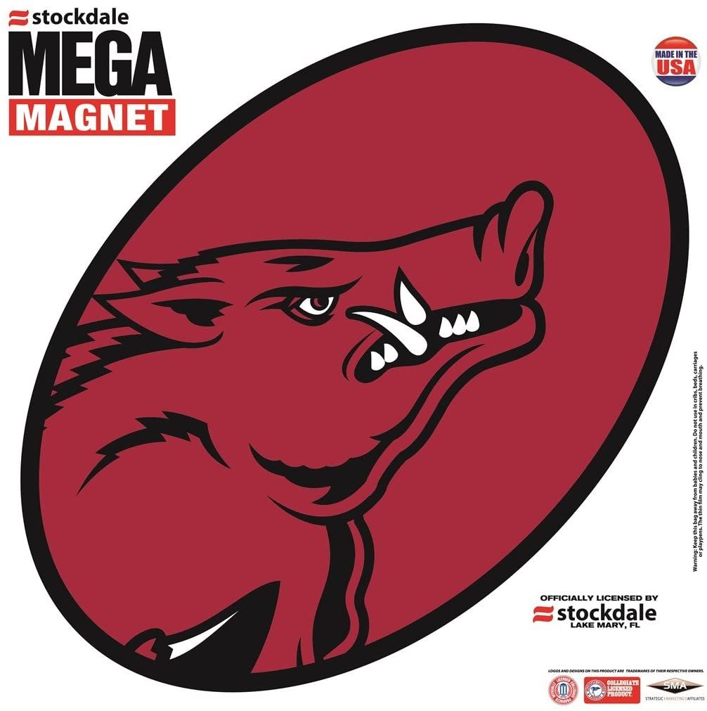 Arkansas Razorbacks University of 12 Inch Magnet Mega Logo Design Oval by Fielders Choice