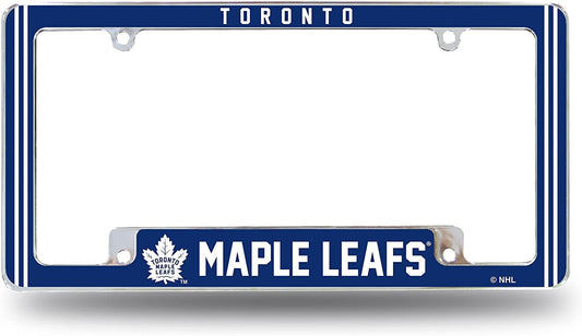 Toronto Maple Leafs Metal License Plate Frame Chrome Tag Cover Alternate Design 6x12 Inch by Fielders Choice