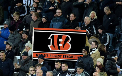 Cincinnati Bengals 3x5 Feet Flag Banner, World's Biggest Fan, Metal Grommets, Single Sided, Indoor or Outdoor Use by Fielders Choice