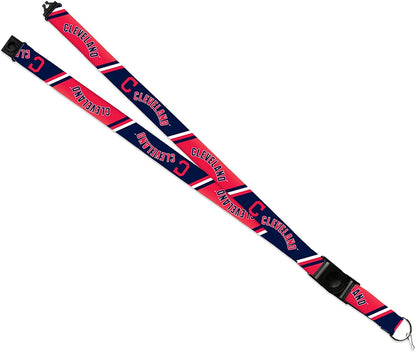 Cleveland Indians Premium Lanyard Keychain Unisex Button Clip and Breakaway, Detachable by Fielders Choice