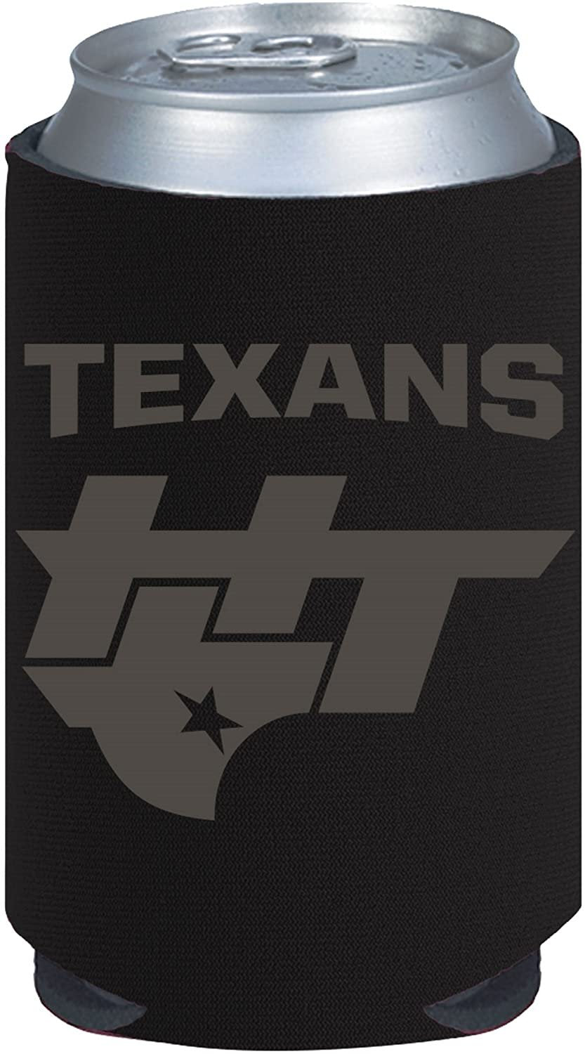 Houston Texans 2-Pack Black Tonal CAN Beverage Insulator Neoprene Holder Cooler Football by Fielders Choice