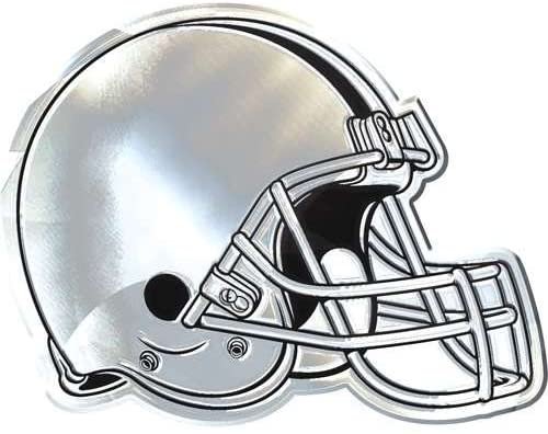 Cleveland Browns Premium Solid Metal Raised Auto Emblem, Shape Cut, Adhesive Backing by Fielders Choice