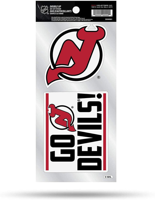 New Jersey Devils Double Up Die Cut 2-Piece Sticker Sheet by Fielders Choice