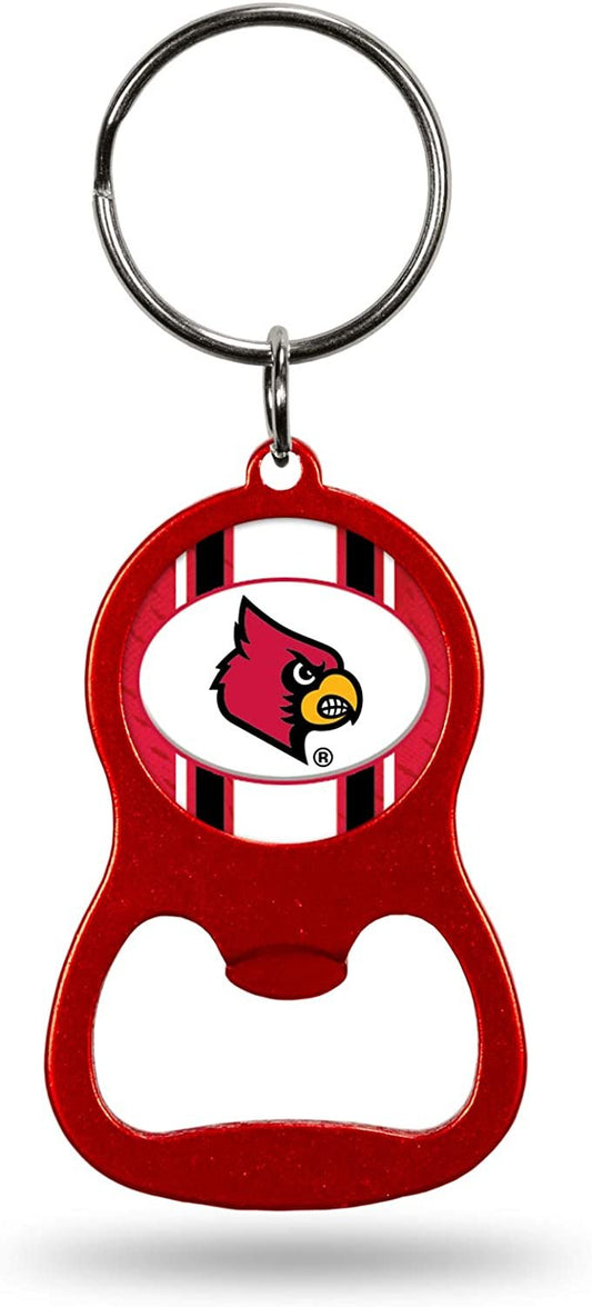 University of Louisville Cardinals Premium Solid Metal Bottle Opener Keychain, Key Ring, Team Color by Fielders Choice