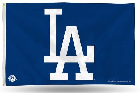 Los Angeles Dodgers Premium 3x5 Feet Flag Banner, Logo Design, Metal Grommets, Outdoor Use, Single Sided by Fielders Choice