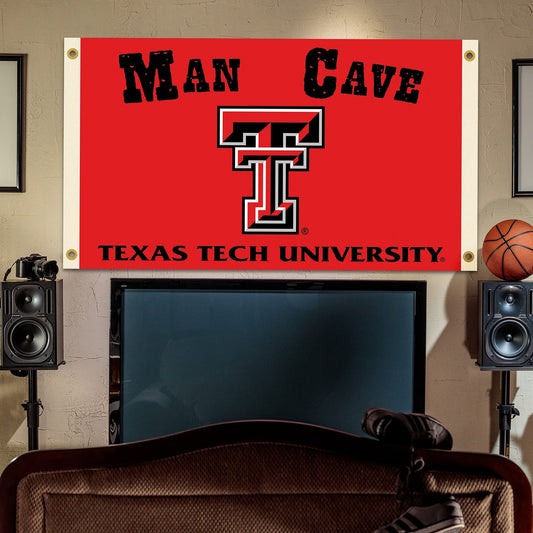 BSI Products, INC. - Texas Tech Red Raiders 3’x5’ Man Cave Flag with 4 Heavy-Duty Brass Grommets - TT Football & Basketball Pride - High Durability - Designed for Indoor Use - Great Gift Idea by Fielders Choice