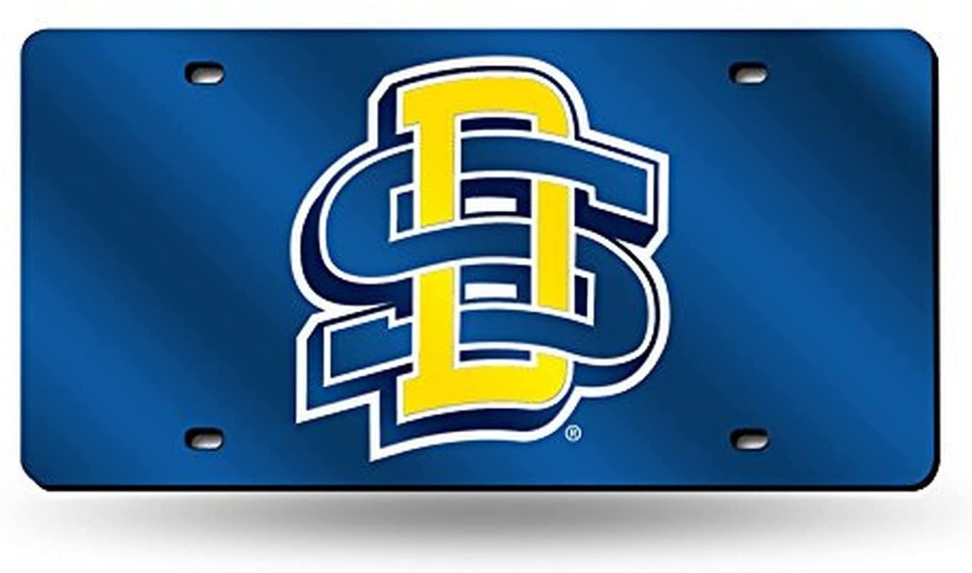 South Dakota State University Jackrabbits Laser Cut Tag License Plate, Mirrored Acrylic Inlaid, 6x12 Inch by Fielders Choice