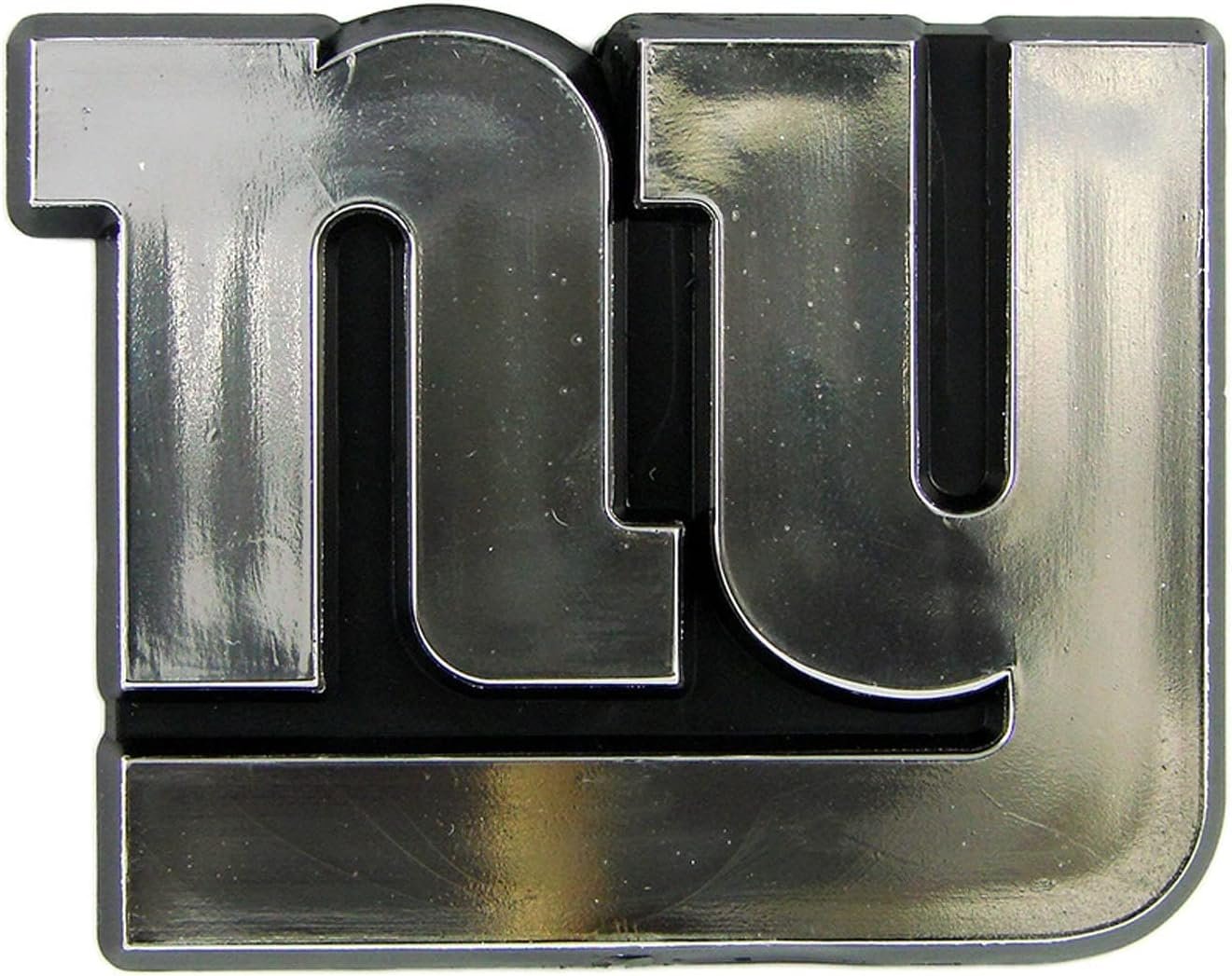 New York Giants Silver Chrome Color Auto Emblem Molded Raised Adhesive Tape Backing by Fielders Choice