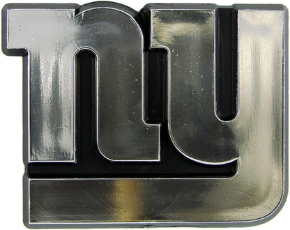 New York Giants Silver Chrome Color Auto Emblem Molded Raised Adhesive Tape Backing by Fielders Choice