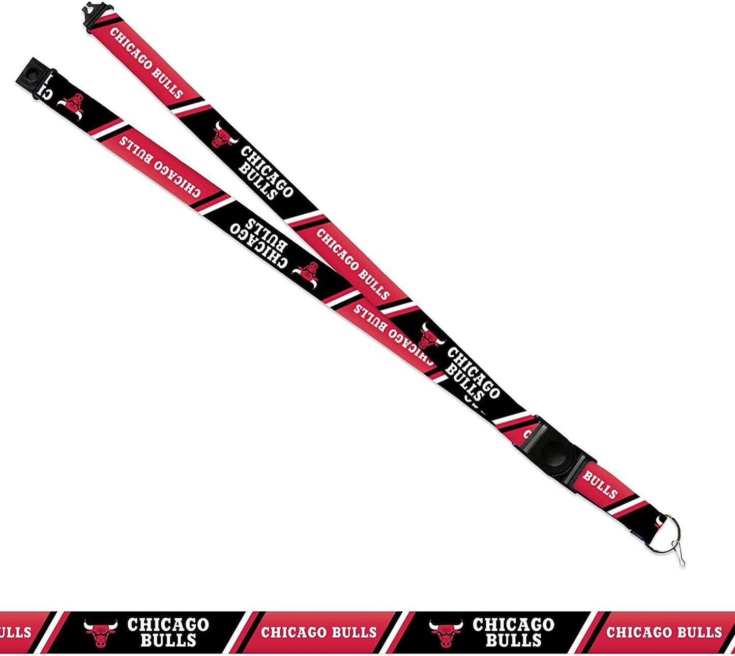 Chicago Bulls Premium Lanyard Keychain 18 Inch Button Clip Safety Breakaway by Fielders Choice