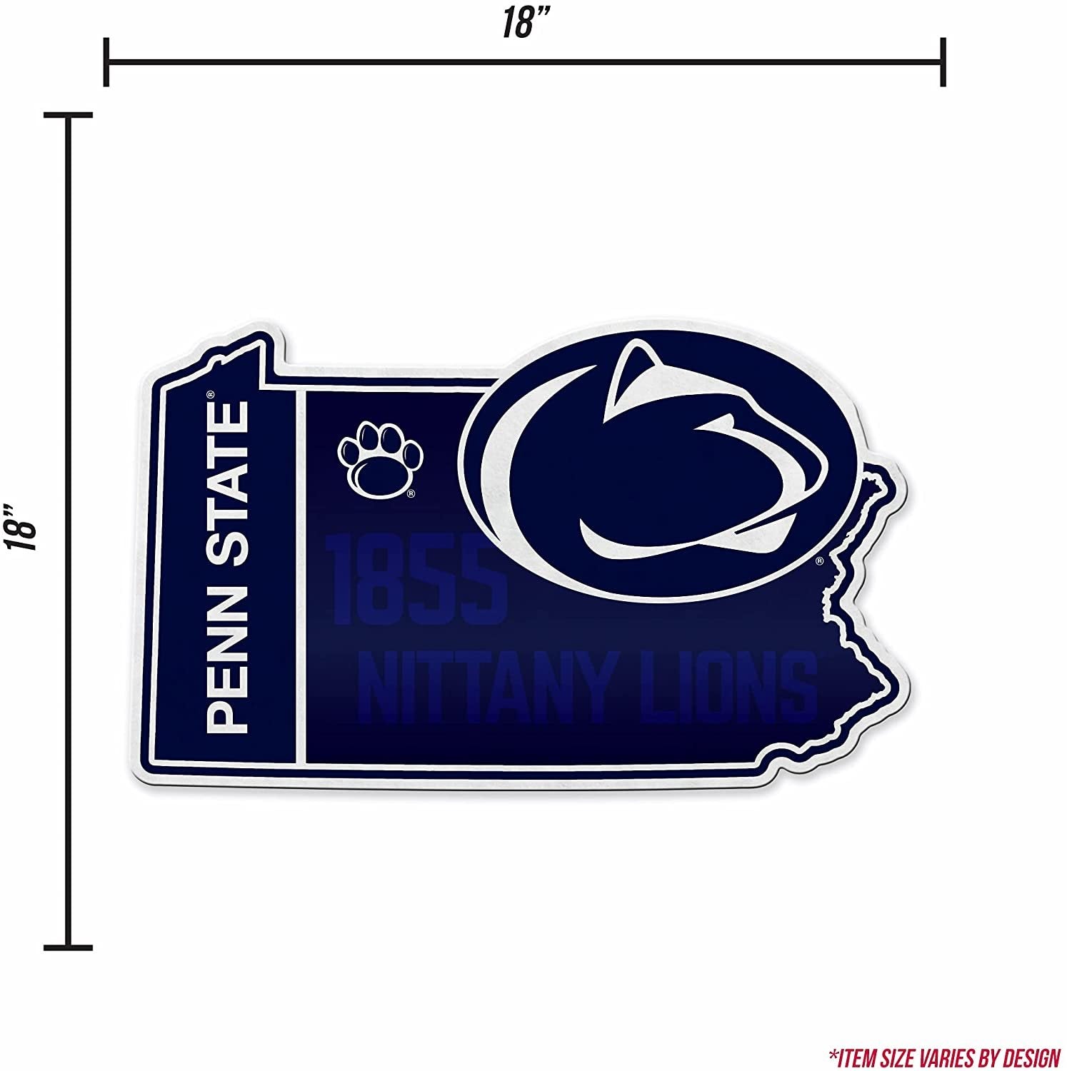 Penn State Nittany Lions Pennant State Shape 18 Inch Soft Felt University of by Fielders Choice