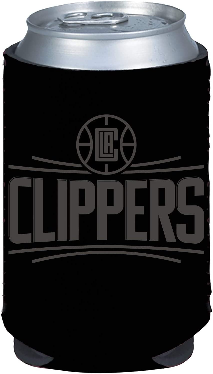 Los Angeles Clippers 2-Pack Tonal Black Design 12oz CAN Neoprene Beverage Insulator Holder Cooler Basketball by Fielders Choice