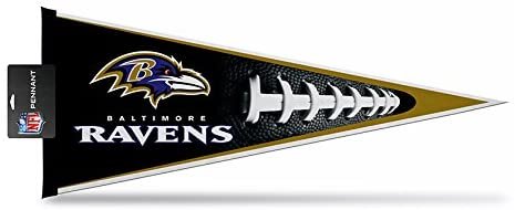 Baltimore Ravens Soft Felt Pennant, Football Design, 12x30 Inch, Easy To Hang by Fielders Choice