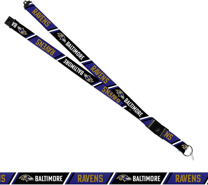 Baltimore Ravens Lanyard Keychain Double Sided Breakaway Safety Design Adult 18 Inch by Fielders Choice