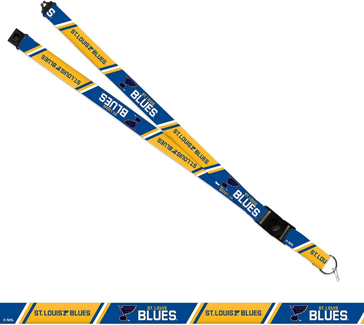 St Louis Blues Lanyard Keychain Safety Breakaway Double Sided by Fielders Choice