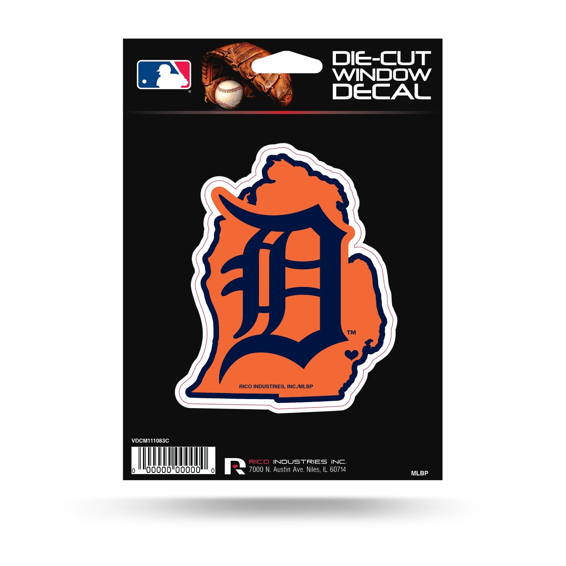 Detroit Tigers State Outline 5" Decal Sticker Flat Vinyl Die Cut Auto Home Emblem Baseball by Fielders Choice