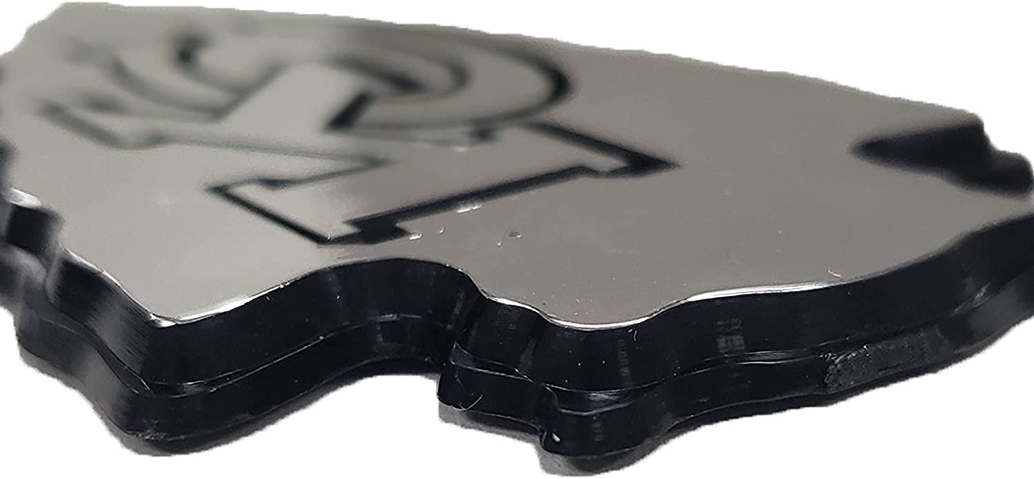 Ottawa Senators Auto Emblem, Plastic Molded, Silver Chrome Color, Raised 3D Effect, Adhesive Backing by Fielders Choice