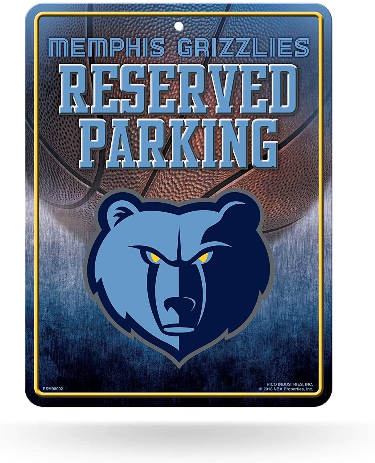 NBA Memphis Grizzlies 8.5-Inch by 11-Inch Metal Parking Sign Décor by Fielders Choice