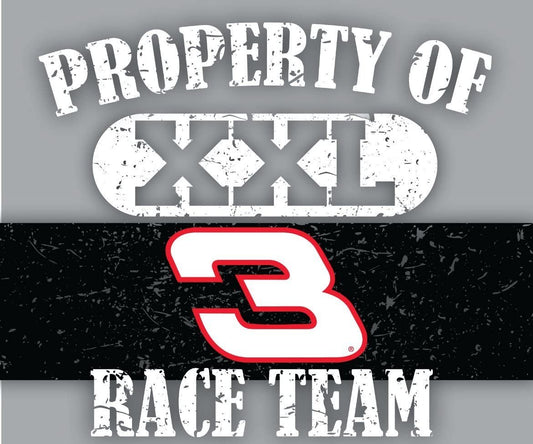 Dale Earnhardt Sr #3 "Property of XXL" DECAL 5"x6" Vinyl Auto Home Nascar Racing by Fielders Choice