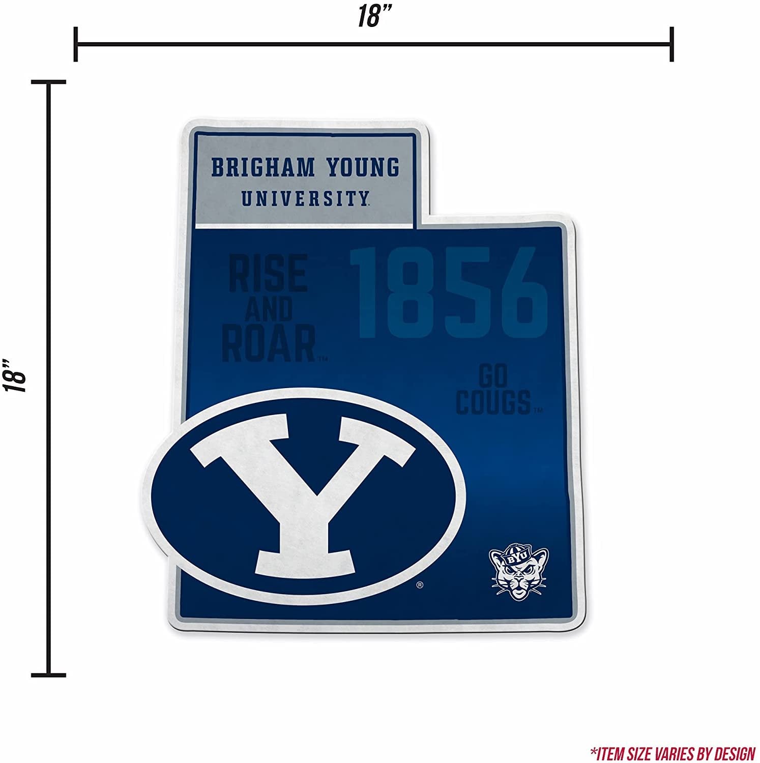 BYU Cougars Pennant State Shape 18 Inch Soft Felt Brigham Young University by Fielders Choice