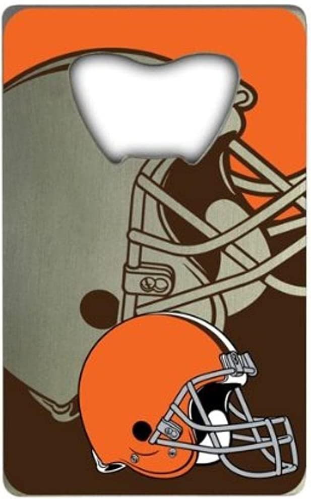 Cleveland Browns Heavy Duty Metal Bottle Opener Credit Card Size 2 x 3.25 Inch by Fielders Choice