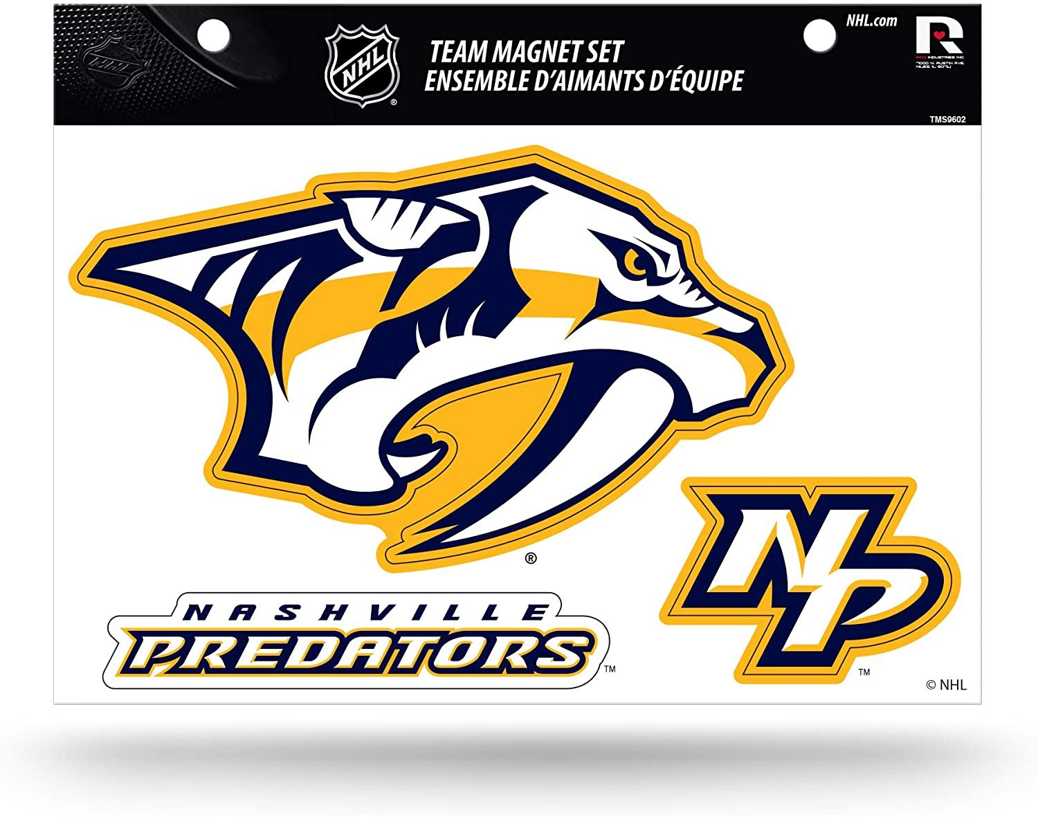 Nashville Predators Multi Magnet Sheet Shape Cut 8x11 Inch by Fielders Choice