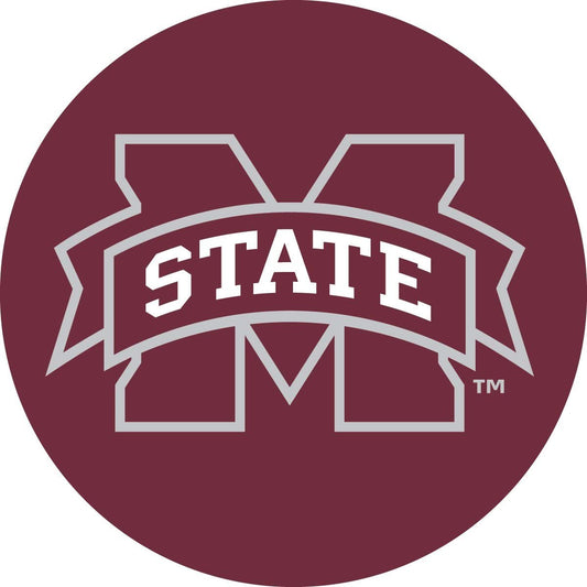 Mississippi State Bulldogs DECAL RR 4" Round Vinyl Auto Home Window Glass University of by Fielders Choice