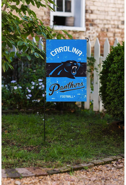 Carolina Panthers Premium Garden Flag Banner, Double Sided, Linen, Vintage Style, 13x18 Inch by Fielders Choice