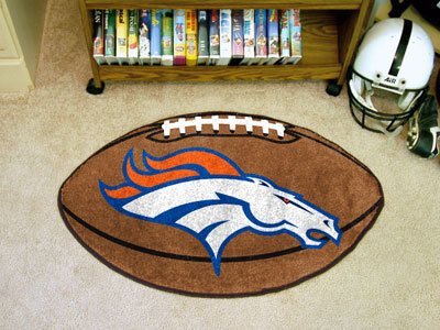 FANMATS 5719 Denver Broncos Football Rug - 20.5in. x 32.5in. | Sports Fan Home Decor Rug and Tailgating Mat by Fielders Choice