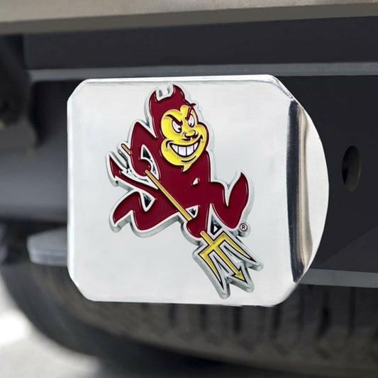 Arizona State Sun Devils Hitch Cover Solid Metal with Raised Color Metal Emblem 2" Square Type III University by Fielders Choice