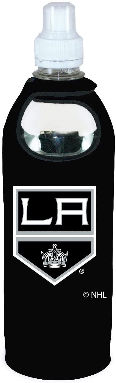 Los Angeles Kings 1/2 Liter Water Soda Bottle Beverage Insulator Holder Cooler with Clip Hockey by Fielders Choice