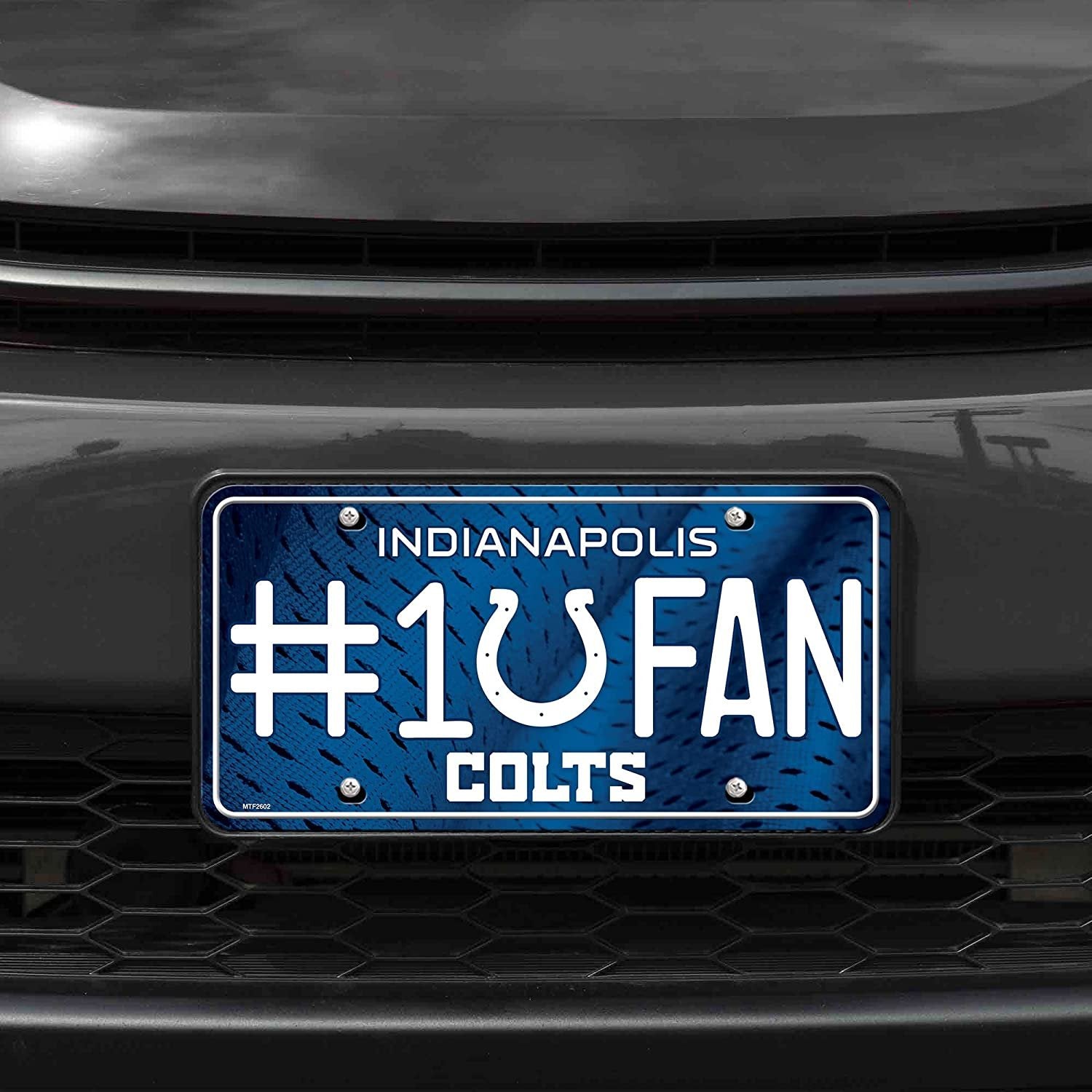 Indianapolis Colts Metal Auto Tag License Plate, #1 Fan Design, 12x6 Inch by Fielders Choice