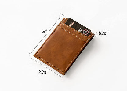 Rico Industries NFL Carolina Panthers Premium Laser Engraved Vegan Brown Leather Front Pocket Wallet - Compact and Slim yet Sturdy Design - Perfect to Show Your Team Pride or Gift by Fielders Choice