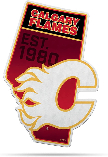 Calgary Flames 18" State Shape Pennant Soft Felt by Fielders Choice
