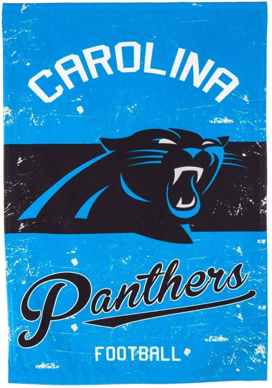 Carolina Panthers Premium Garden Flag Banner, Double Sided, Linen, Vintage Style, 13x18 Inch by Fielders Choice