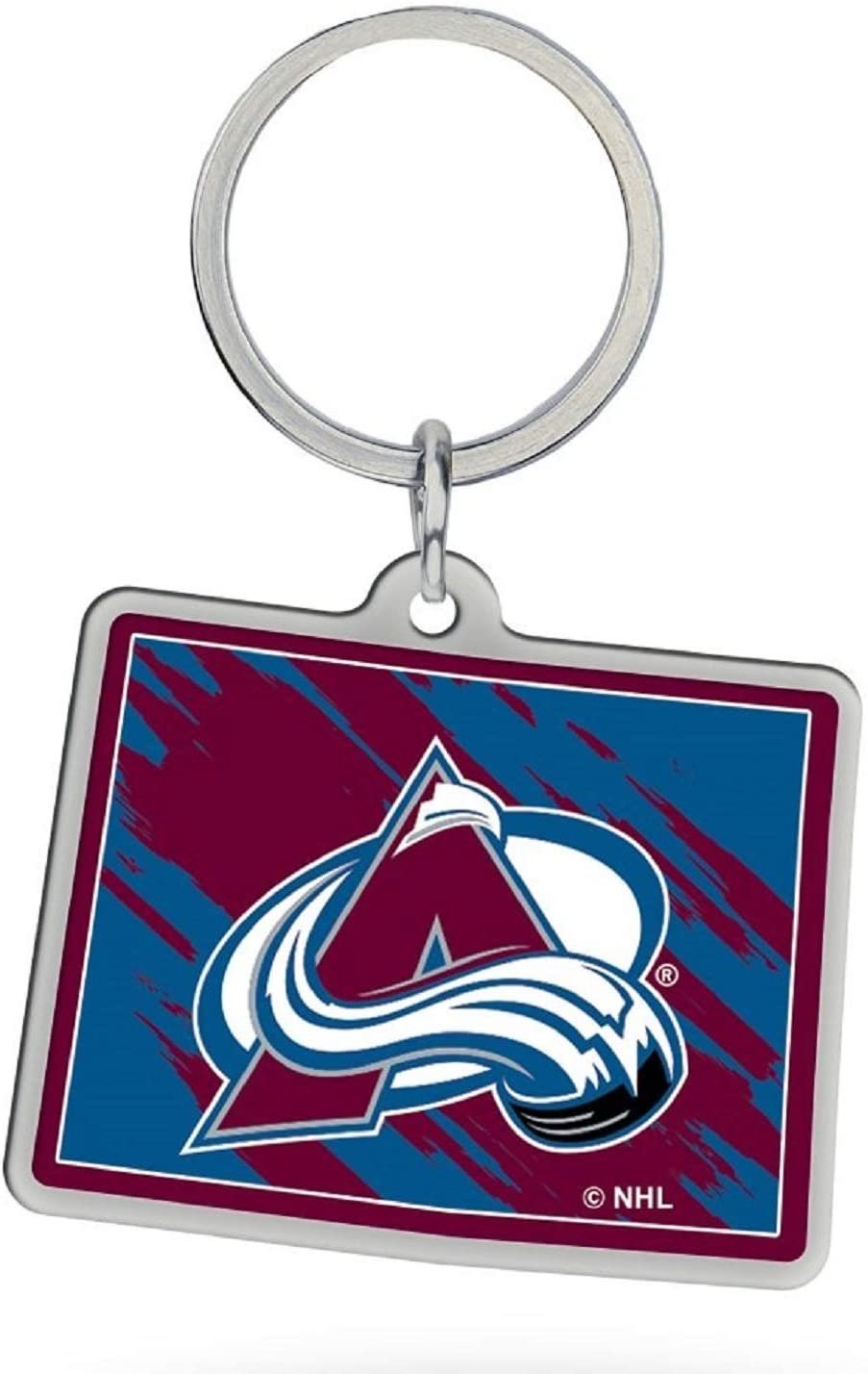 Colorado Avalanche Metal Keychain, State Shaped by Fielders Choice