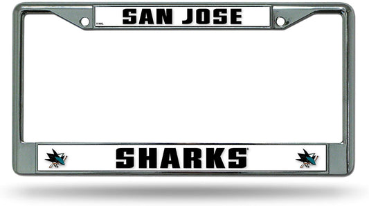 San Jose Sharks Premium Metal License Plate Frame Chrome Tag Cover, 12x6 Inch by Fielders Choice