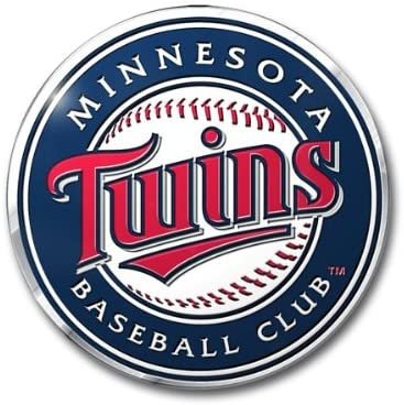Minnesota Twins Auto Emblem, Aluminum Metal, Embossed Team Color, Raised Decal Sticker, Full Adhesive Backing by Fielders Choice