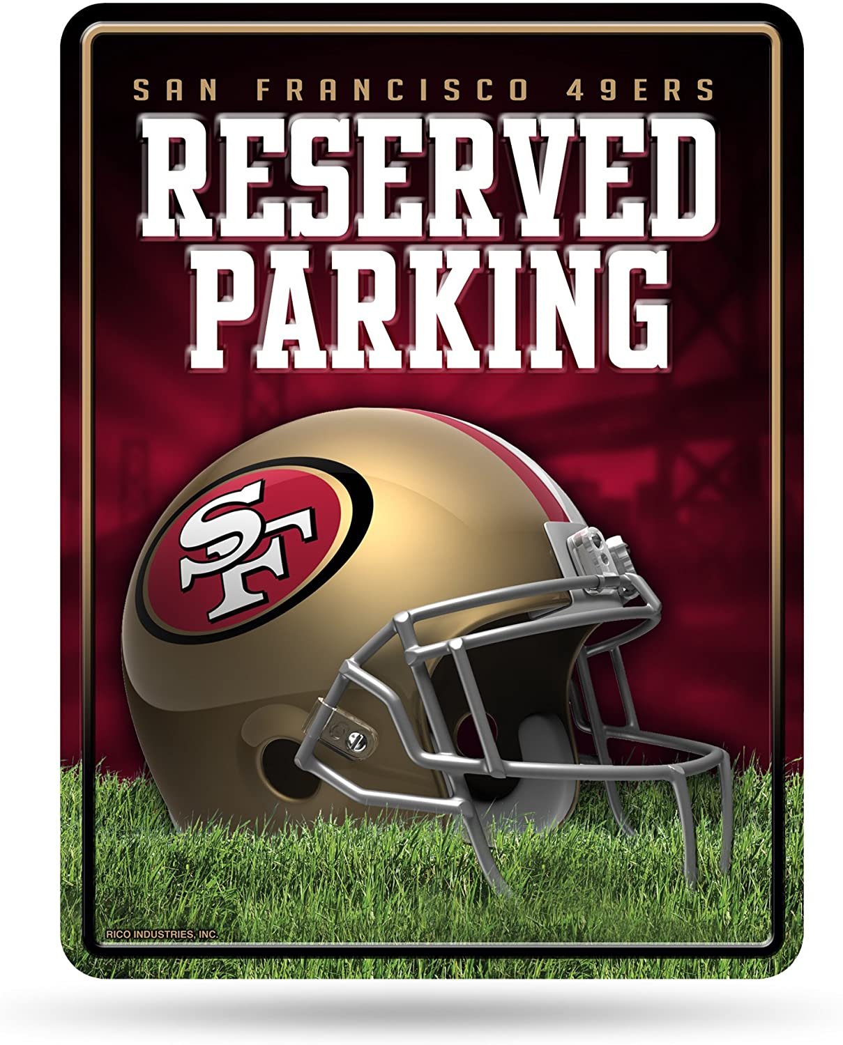 NFL San Francisco 49ers 8-Inch by 11-Inch Metal Parking Sign Décor by Fielders Choice